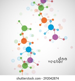 Molecule background colorful illustration - digital composition.