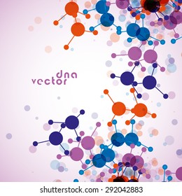 Molecule background colorful illustration - digital composition.