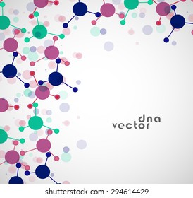 Molecule background colorful illustration - digital composition.