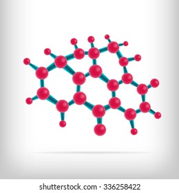 Molecule Background. Science Molecule. Molecular DNA Model Structure. Chemistry Formulas. Vector Illustration.