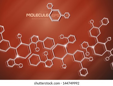Molecule background.  Vector illustration. Eps 10.