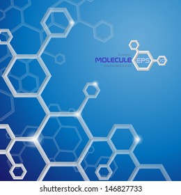 Molecule background.  Vector illustration. Eps 10.