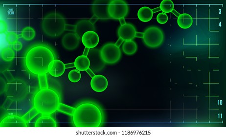 Molecule Background Vector. Structure. Healthcare. Abstract Molecules. Dna Formula Research. Illustration
