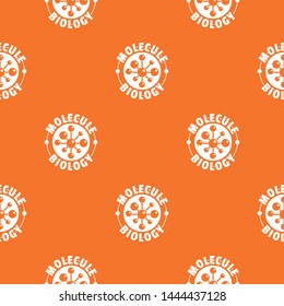 Molecule biology pattern vector orange for any web design best