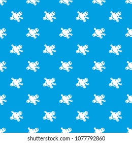 Molecule biology pattern vector seamless blue repeat for any use