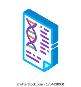 Señal isométrica del vector del vector del archivo de la Química Biomaterial molecular. ilustración de símbolo aislado de color