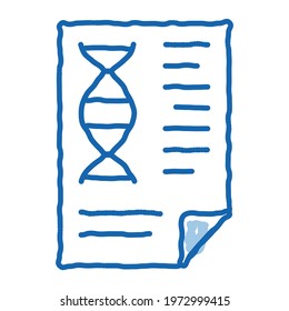 Molecule Biomaterial Chemistry Report File sketch icon vector. Hand drawn blue doodle line art isolated symbol illustration