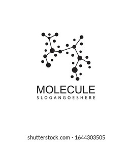 Molecule black, DNA Bio abstract Logo design vector template.Bionic Technology laboratory Logotype concept icon.