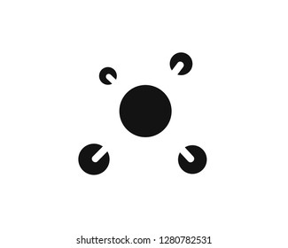 Molecule Black Icon Logo