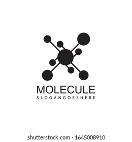 Molecule Black icons vector illustration logo design.