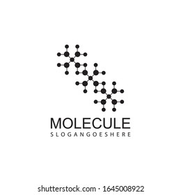 Molecule Black icons vector illustration logo design.