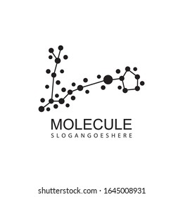 Molecule Black icons vector illustration logo design.