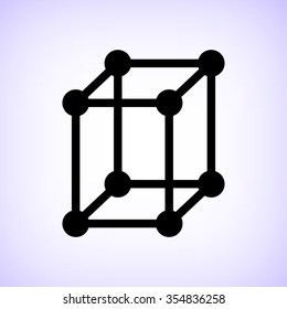 Molecule -  black vector icon