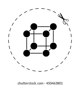 Molecule  - black vector icon