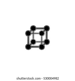 Molecule -  black vector icon