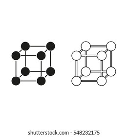 Molecule -  black vector icon