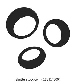 Molecule of blood vector icon.Black.simple vector icon isolated on white background molecule of blood.