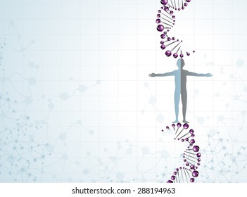 Molecule body concept of the human DNA Eps10