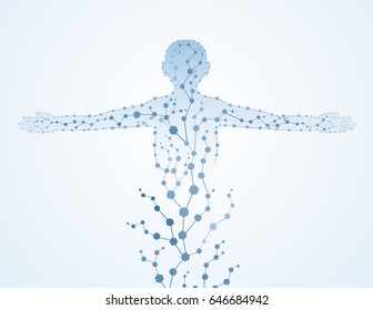 Molecule body concept of the human DNA Eps10