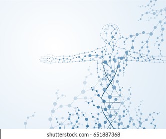 Molecule Body Concept Of The Human DNA Eps10