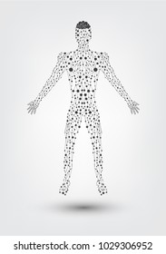 Molecule body concept of the human. illustration vector design