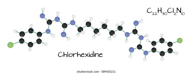 molecule C22H30Cl2N10 Chlorhexidine
