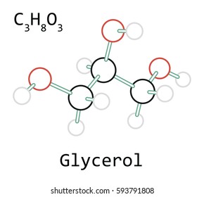 Molecule C3H8O3 Glycerol