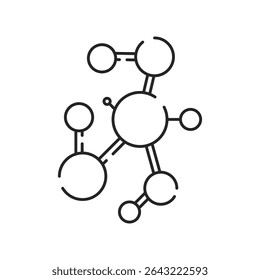 Molecule, cell, atom, protein editable stroke outline icon line illustration