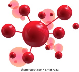 Molecule. Chemical element. Vector illustration.