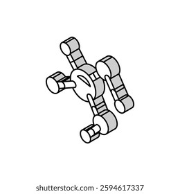 molecule chemistry isometric icon vector. molecule chemistry sign. isolated symbol illustration