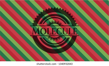 Molecule christmas badge.