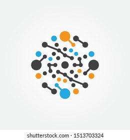 Molecule circle abstract, art line galaxy icon science