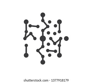 Molecule circle art line
