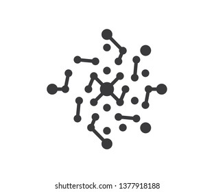 Molecule circle art line