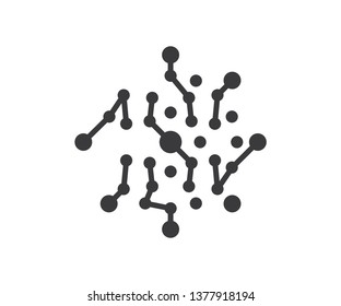Molecule circle art line