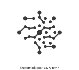 Molecule circle art line