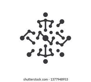 Molecule circle art line