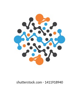 Molecule circle art line abstract