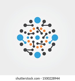 Molecule circle art line galaxy science
