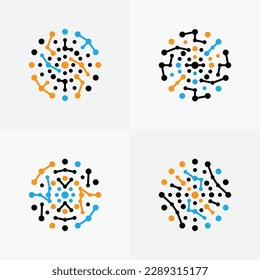 Molecule circle art line round galaxy