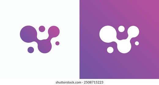 Molécula círculo tecnologia de conexão vetor logotipo design com estilo moderno, simples, limpo e abstrato. Ícone para negócios, pesquisa, laboratório e marcas pessoais.