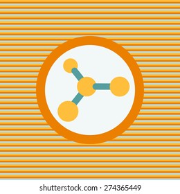 Molecule color flat icon vector graphic illustration