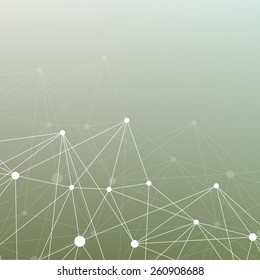 Molecule and communication background. Geometric blurred design. Vector Illustration