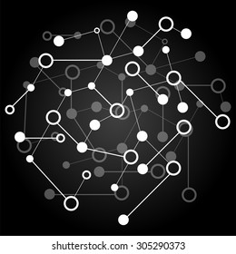Molecule And Communication Background. Graphic Design Useful For Your Design. Vector Illustration