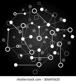 Molecule And Communication Background. Graphic Design Useful For Your Design. Vector Illustration