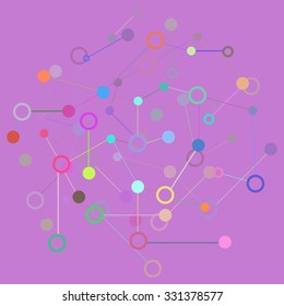 Molecule And Communication Background. Graphic Design Useful For Your Design. Vector Illustration