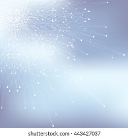 Molecule and communication background of neurons. Nervous system atom dna. Vector illustration
