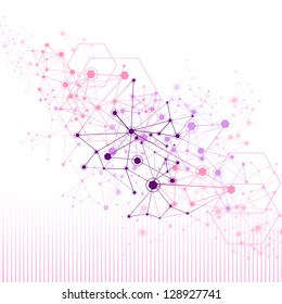 Molecule And Communication Background - Vector Illustration, Graphic Design Useful For Your Design