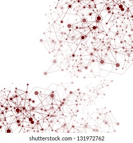 Molecule And Communication Background - Vector Illustration, Graphic Design Useful For Your Design