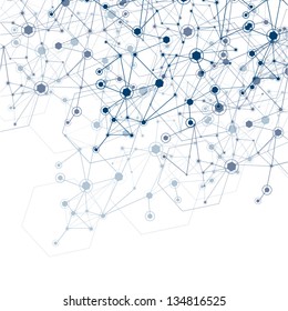 Molecule And Communication Background - Vector Illustration, Graphic Design Useful For Your Design